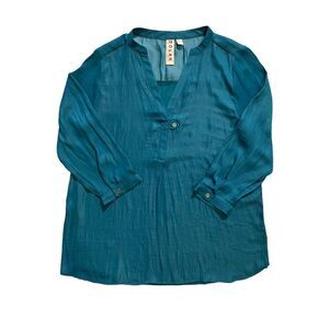 Anthropologie Dolan Left Coast Blue 3/4 Sleeve Blouse | Size S
